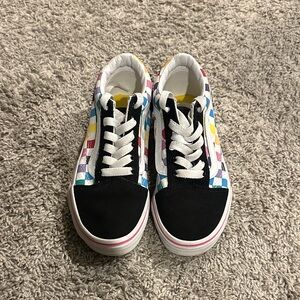 Vans Kids Sneakers with Multicolor Checkered Pattern